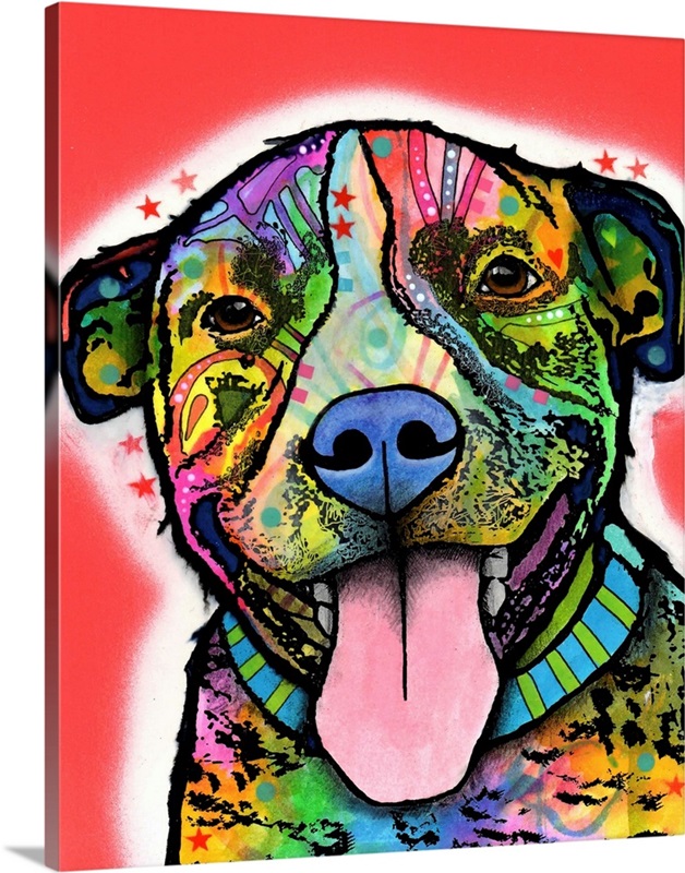 Smiling Pit Bull Zoey | Great Big Canvas