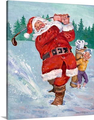 Snow Golfing Santa