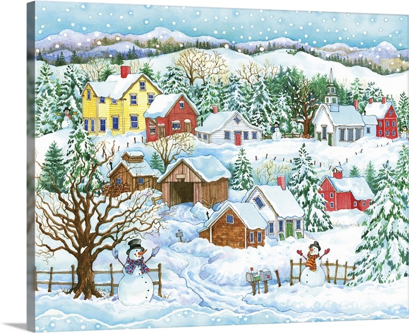 Snowman Landscape | Great Big Canvas