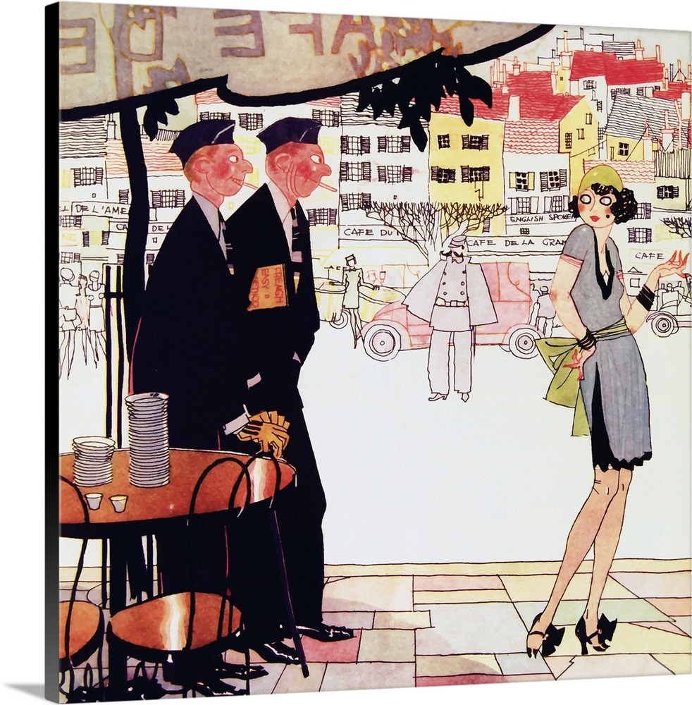 Paris 1925 Solders French Lady, vintage Paris poster