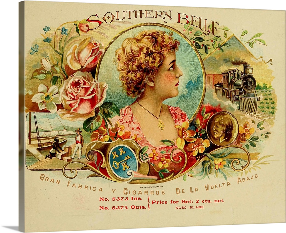 Southern Belle - Vintage Cigar Box