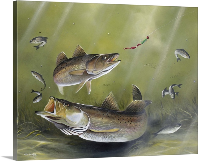 Speckled Trout | Large Metal Wall Art Print | Great Big Canvas