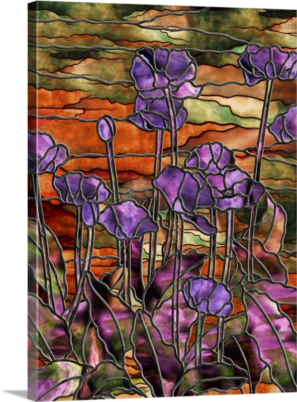 Stained Glass Poppies | Great Big Canvas