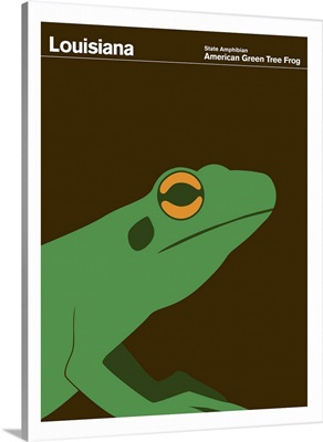 State Posters - Louisiana State Amphibian: American Green Tree Frog