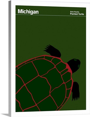 State Posters - Michigan State Reptile: Painted Turtle