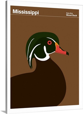 State Posters - Mississippi State Bird: Wood Duck