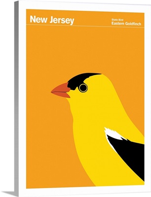 State Posters - New Jersey State Bird: Eastern Goldfinch