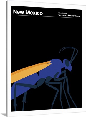 State Posters - New Mexico State Insect: Tanrantula Hawk Wasp