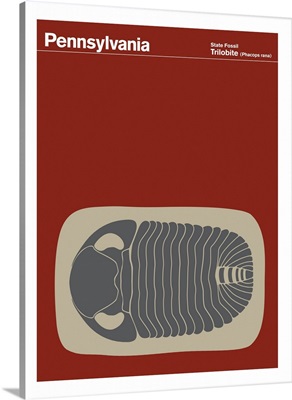 State Posters - Pennsylvania State Fossil: Trilobite