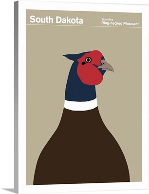State Posters - South Dakota State Bird: Ring-necked Pheasant