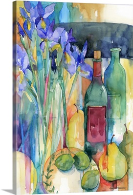 Table Scape With Irises