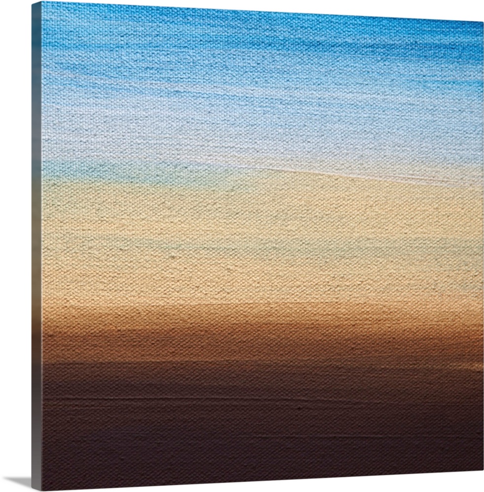 Contemporary color block painting resembling a sunset.