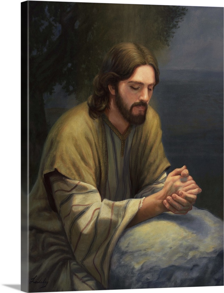 Jesus praying.