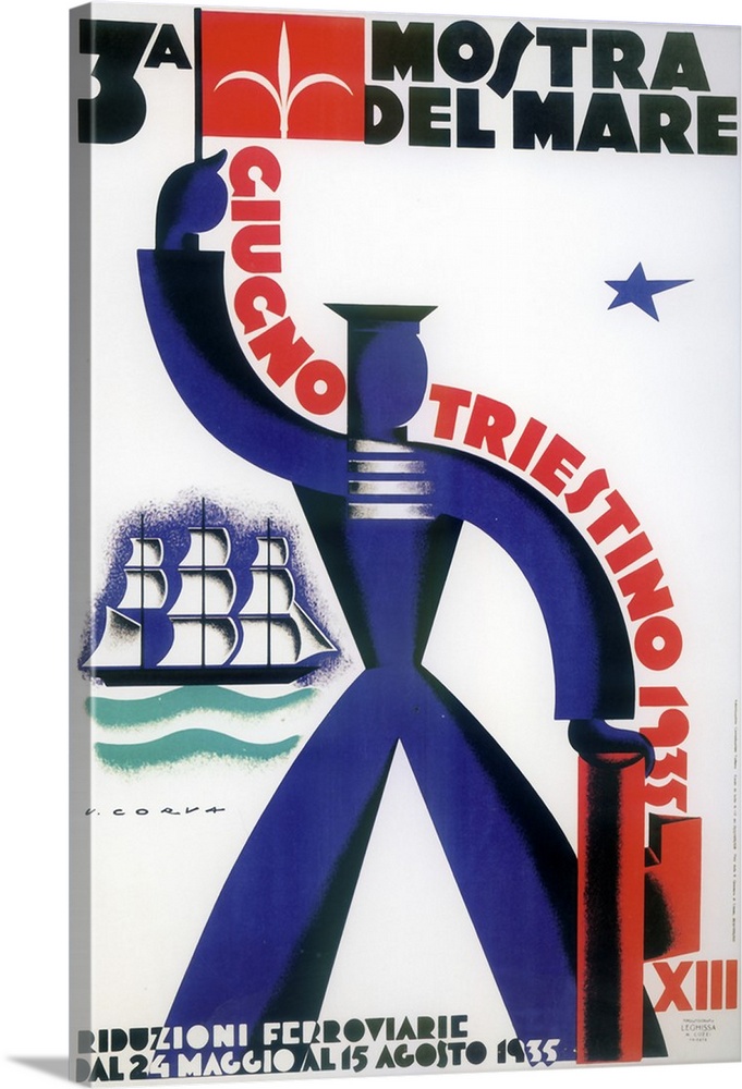 Vintage poster advertisement for Triestino.