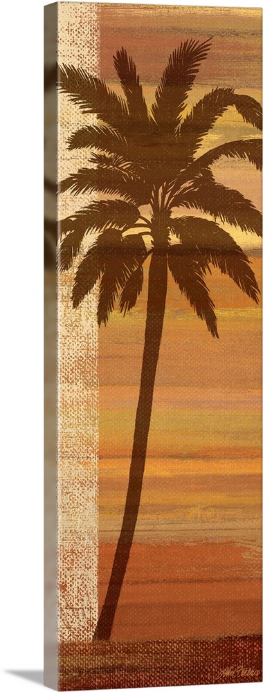 palm tree sunset silhouette