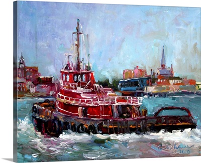 Fishing Boats by Janoka82 - Wrapped Canvas Photograph Breakwater Bay Size: 12 W x 8 H