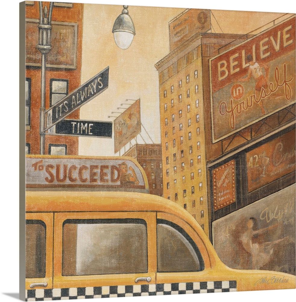 inspirational, cityscape, vintage, taxi, street signs