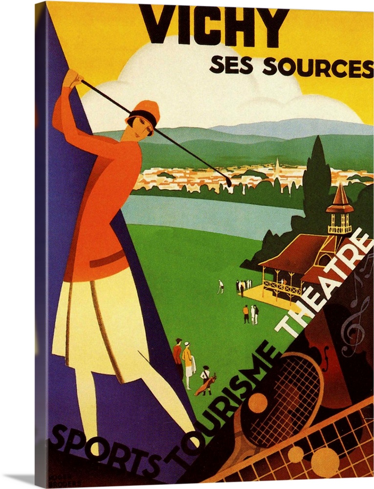 Vintage poster advertisement for Vichy Ses Sources.