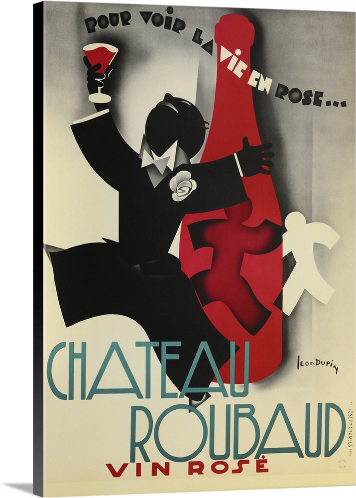Vintage advertisement artwork for Chateau Roubaud.