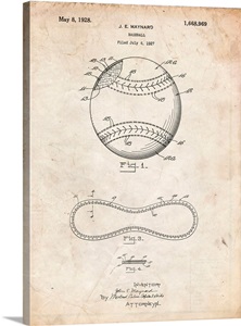 Vintage Parchment Baseball Stitching Patent image thumbnail