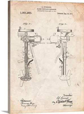 Vintage Parchment Otoscope Patent Print