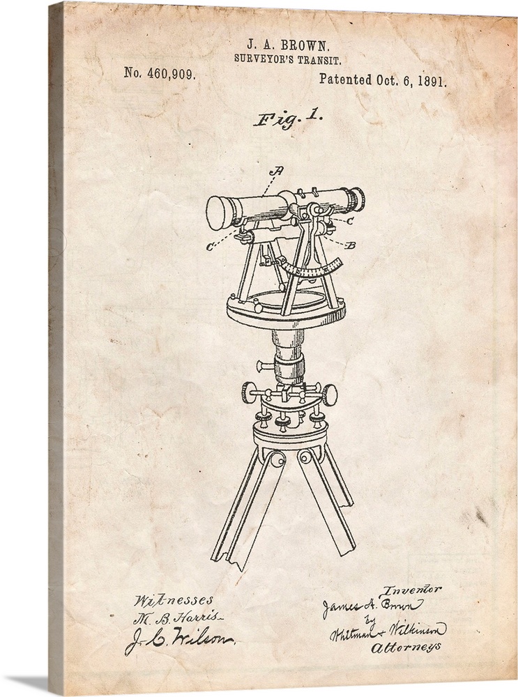 Vintage Parchment Surveyor S Transit