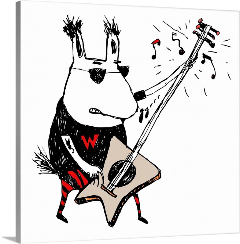 Wild Guitar Wolf Great Big Canvas