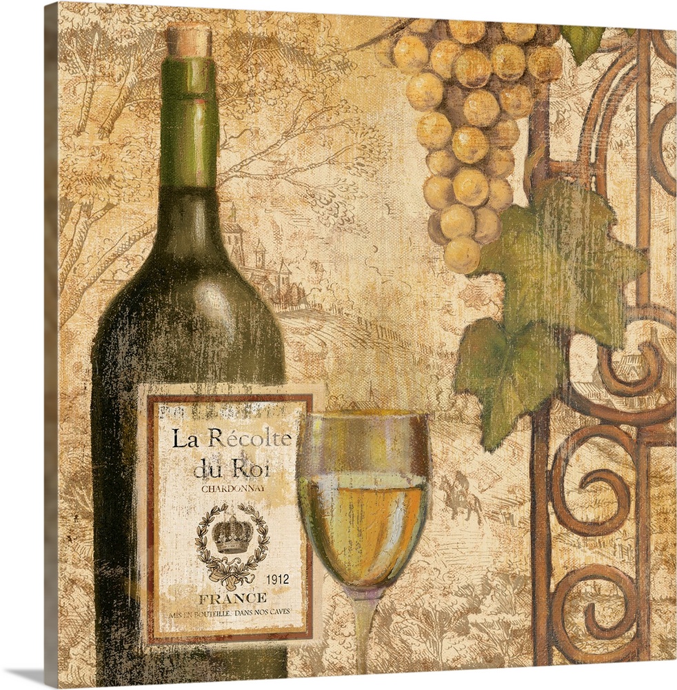 wine , grapes,  glass, label