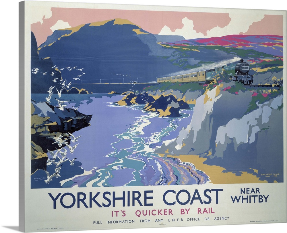 Vintage poster advertisement for Yorkshire Travel.