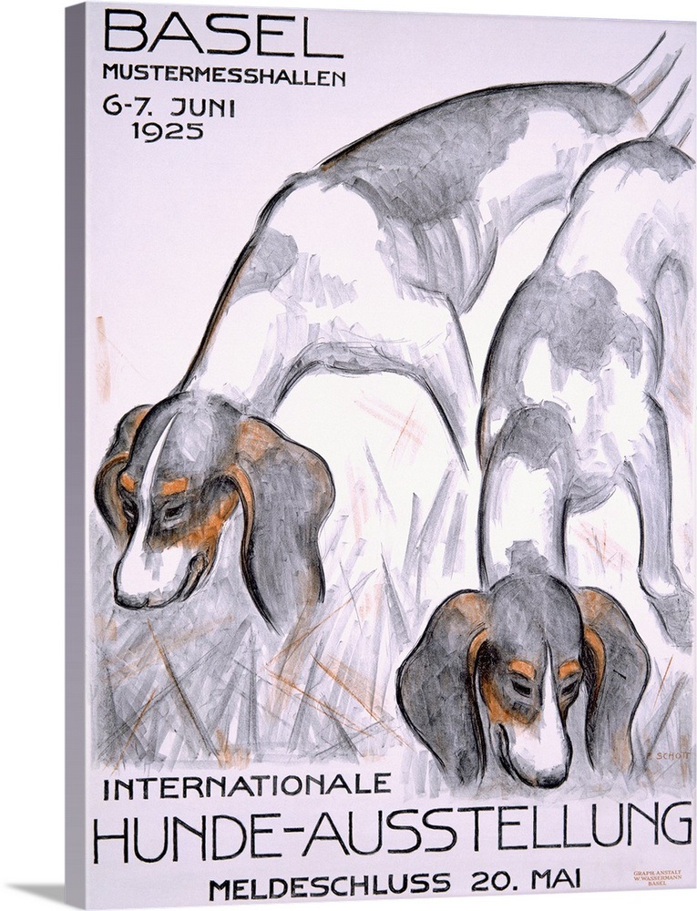 Internationale Hunde Ausstellung,Vintage Poster Wall Art, Canvas Prints