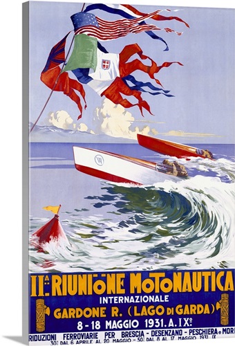 Riunione Montonautica International Boat Race,Vintage Poster Wall Art ...