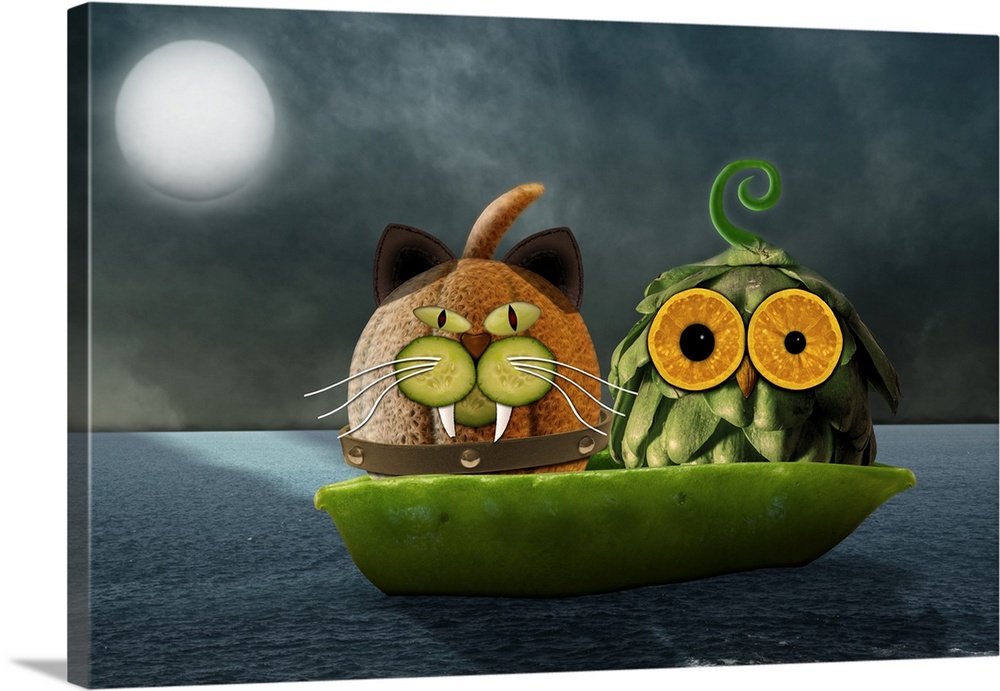 The owl and the pussycat went to sea in a beautiful pea green boat.