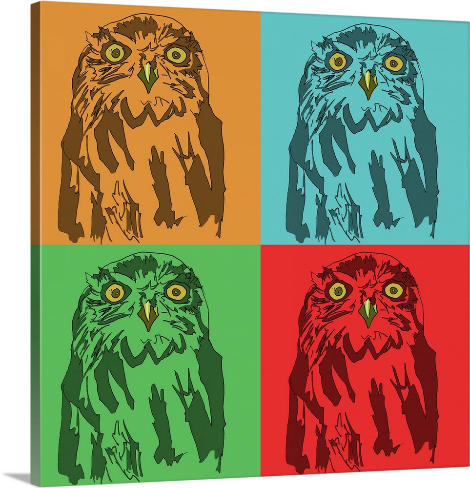 Pop art illustration of an owl.