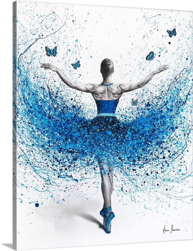 Blue Butterfly Ballerina Wall Art, Canvas Prints, Framed Prints, Wall ...