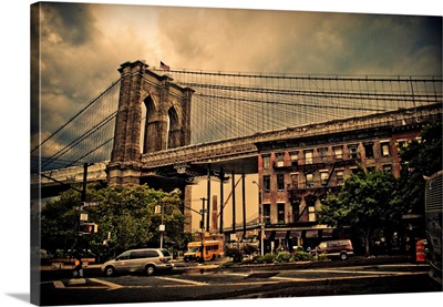 Brooklyn Bridge And Old Building