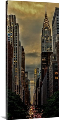 Chrysler Building And 42nd Street At Night