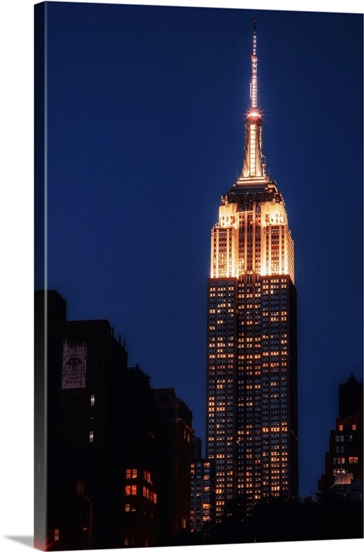 Empire State Building At Night Wall Art Canvas Prints Framed Prints Wall Peels Great Big Canvas