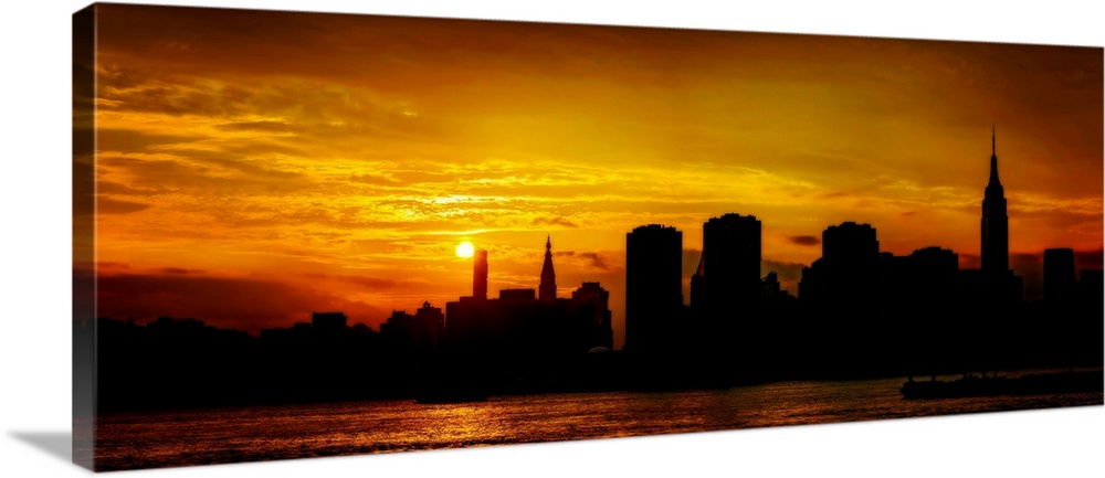 Manhattan Panoramic View At Sunset