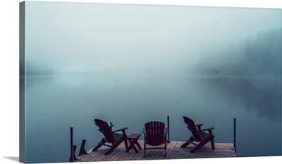 Serenity By The Foggy Lake