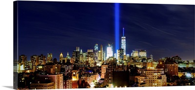 Tribute In Light Panoramic View With Lower Manhattan