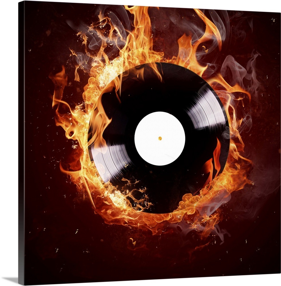 Burning Vinyl Wall Art, Canvas Prints, Framed Prints, Wall Peels