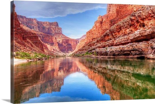 Colorado river running through the Grand Canyon Wall Art, Canvas Prints ...