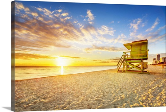 Miami South Beach Sunrise Wall Art Canvas Prints Framed Miami South Beach Sunrise