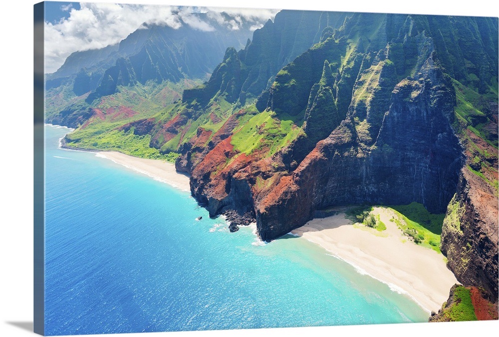 Na Pali Coast On Kauai Island, Hawaii Wall Art, Canvas Prints, Framed