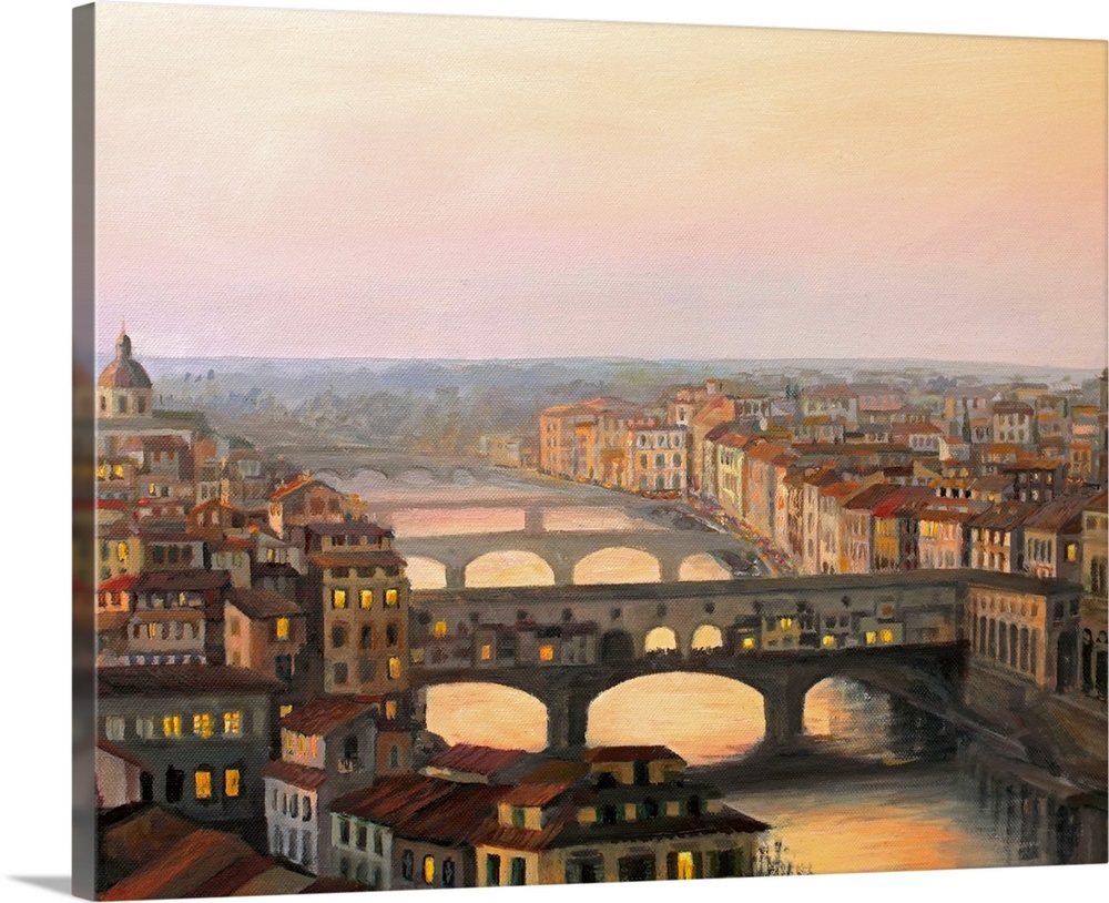 Ponte Vo Florence Italy Wall Art Canvas Prints Framed Ponte Vo Florence Italy Wall Art