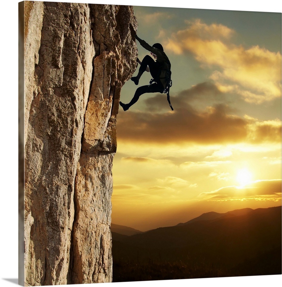 Rock Climber Wall Art, Canvas Prints, Framed Prints, Wall Peels Great