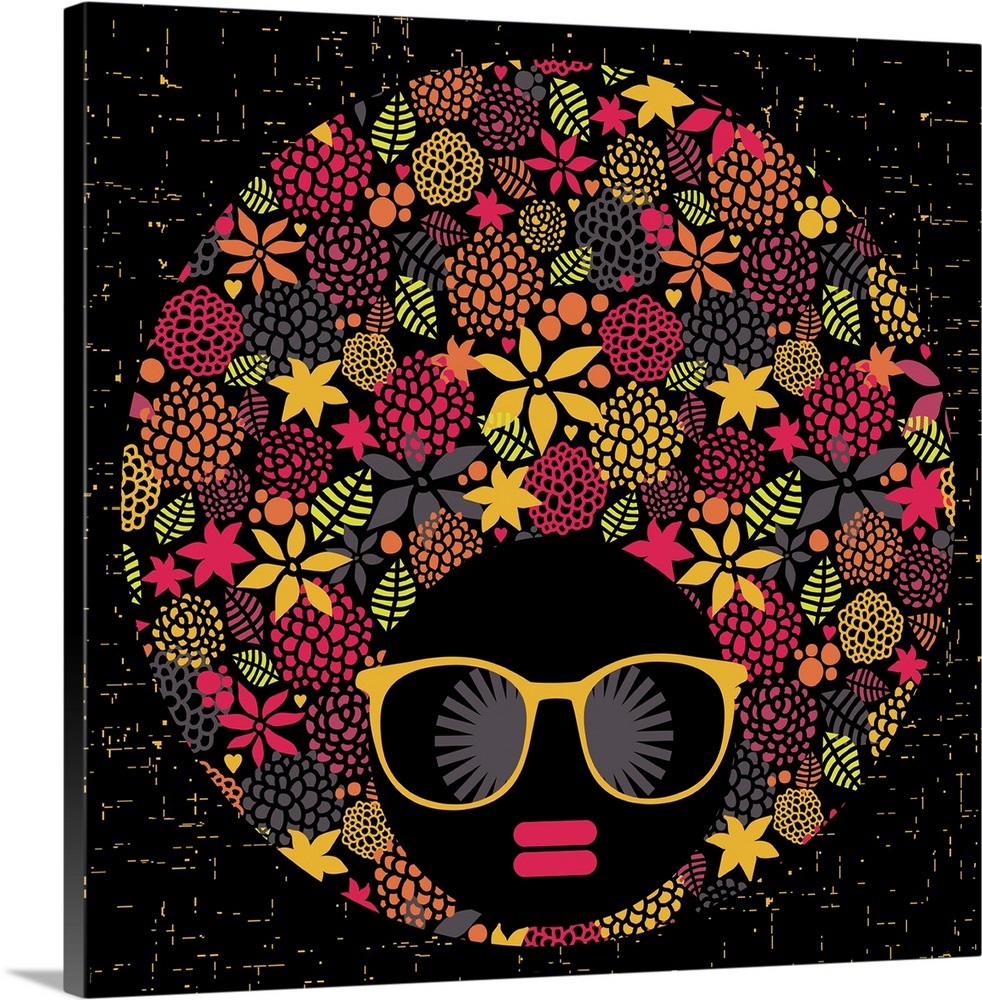 Woman with Floral Hair Wall Art, Canvas Prints, Framed Prints, Wall