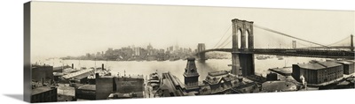 Panorama of New York City and Bridges, 1913