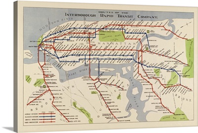 The routes of the New York City subway in 1924
