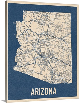 Vintage Arizona Road Map 2